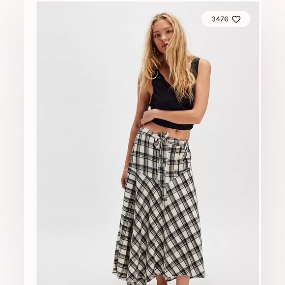 Free People Dresses & Skirts - Free People After You Skirt. NWOT. Black plaid